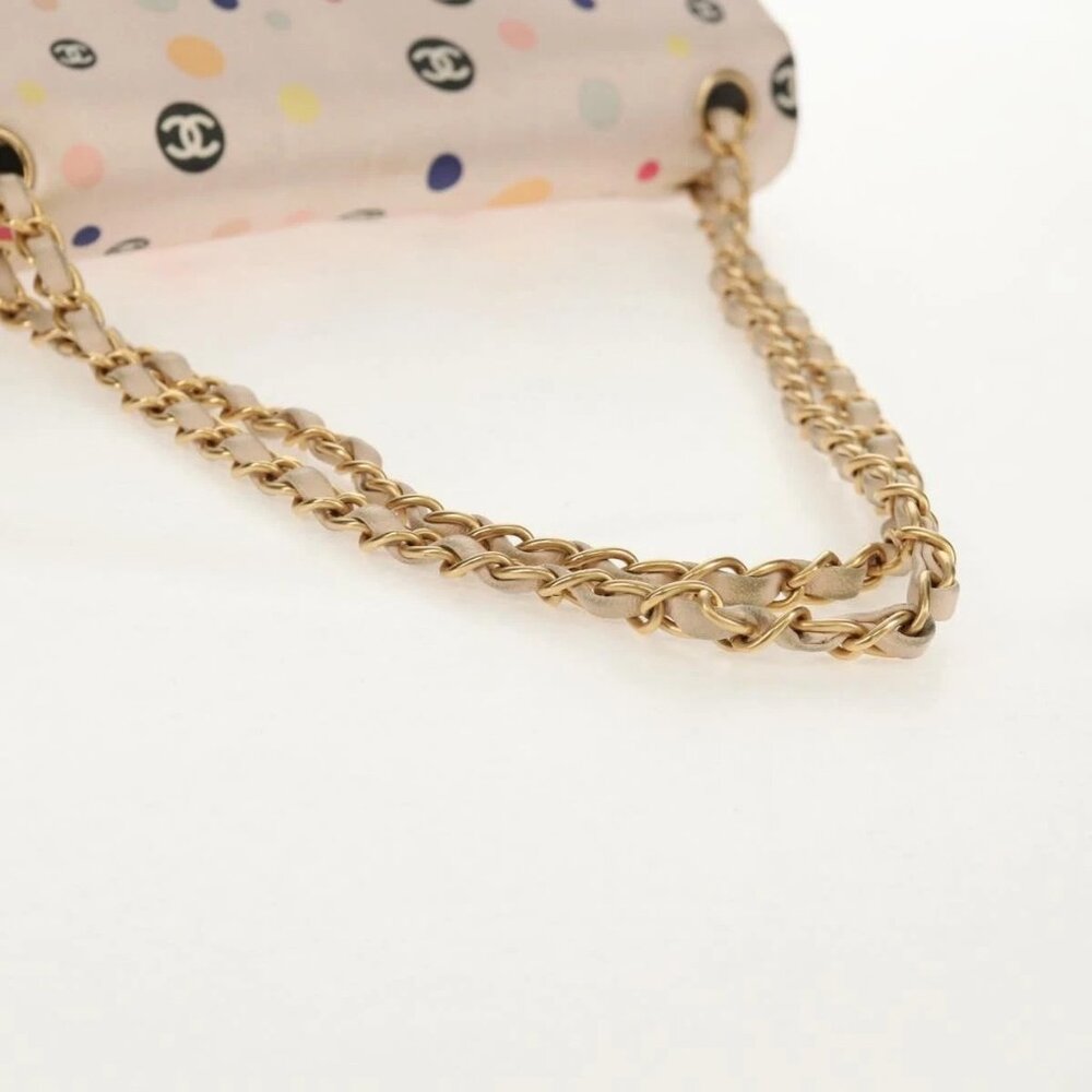 CHANEL Chain Shoulder Bag Satin Pink Gold - Picture 8 of 16